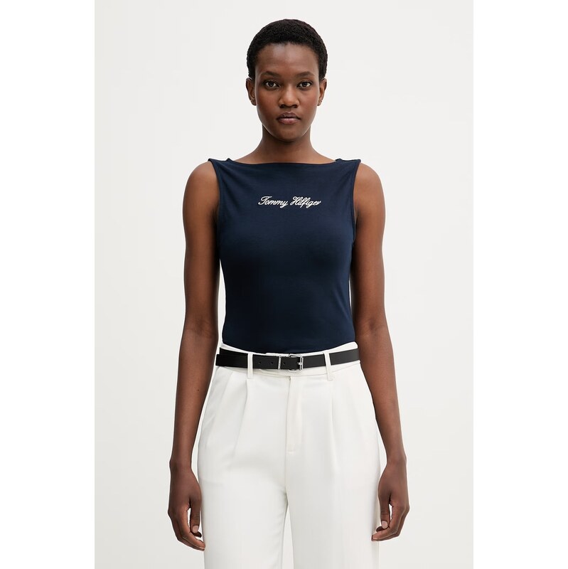 Tommy Hilfiger top dámský bavlněný s elastanem 115647167