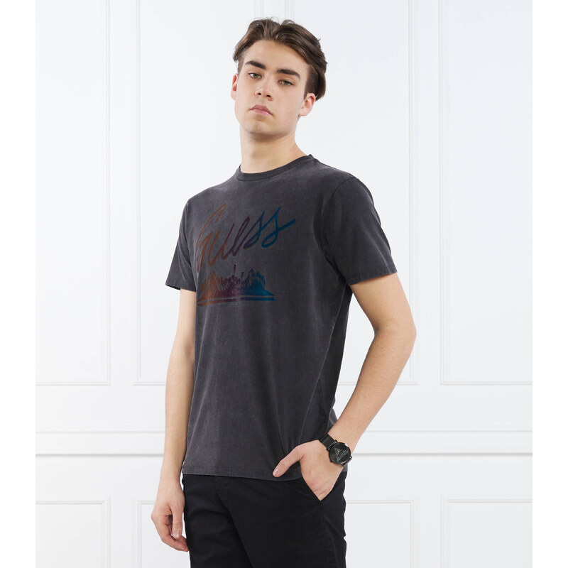 GUESS Tričko SS BSC GUESS ISLAND | Relaxed fit