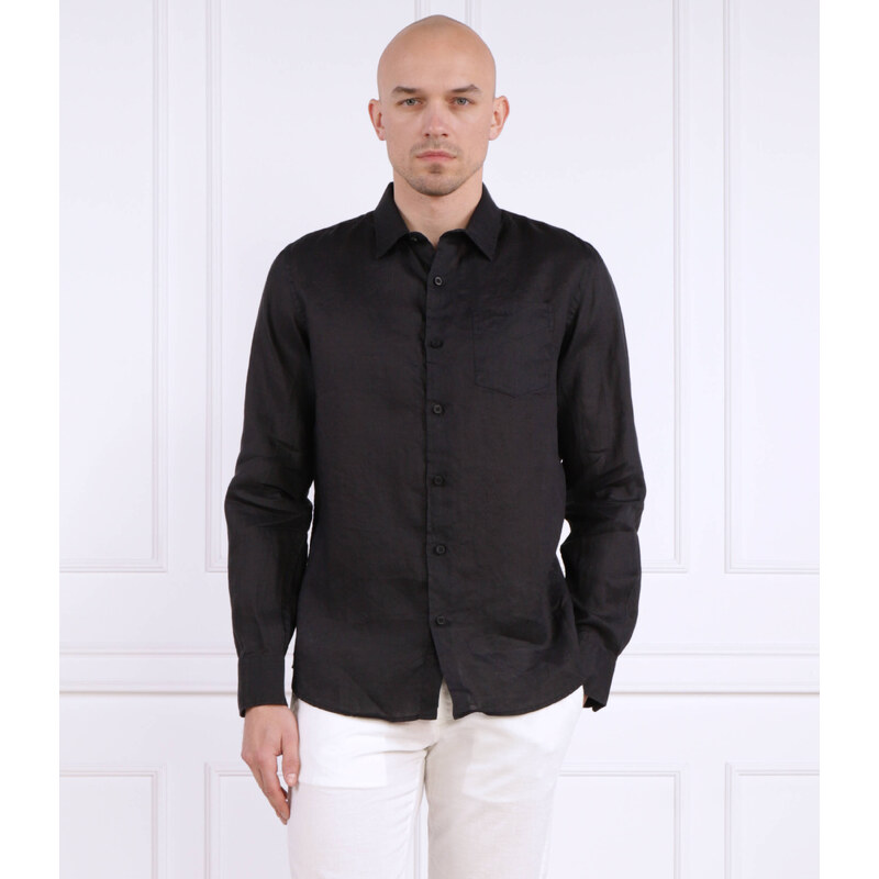 GUESS Lněná košile LS ISLAND | Regular Fit