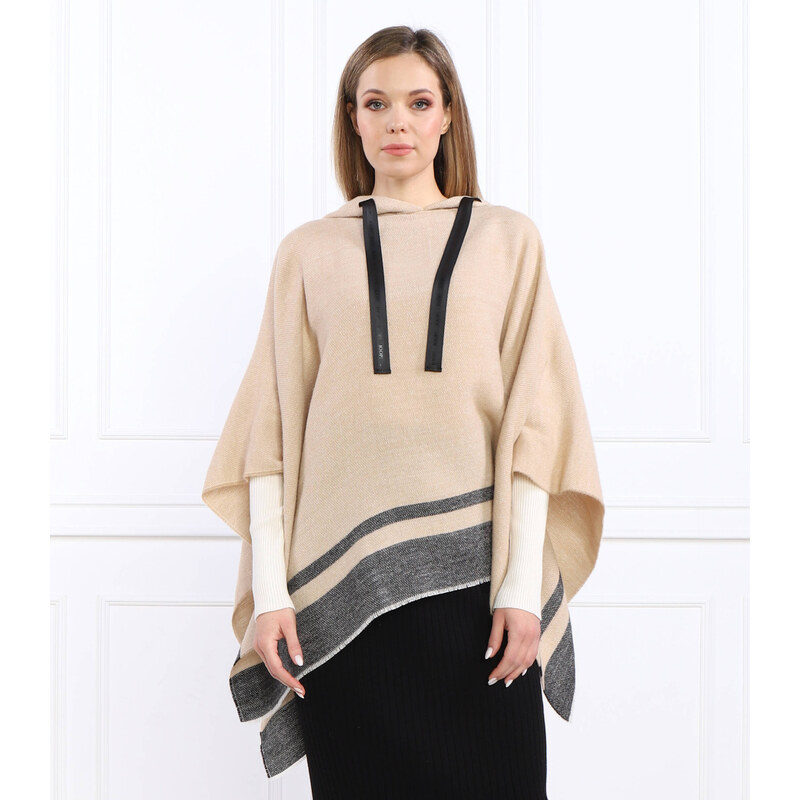 Joop! Ponczo | Relaxed fit | s příměsí vlny