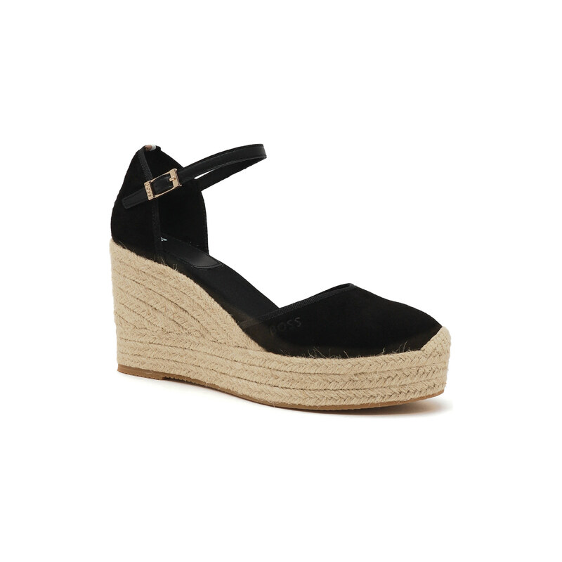 BOSS BLACK Kožené boty na klínku Madeira_Wedge 78722044