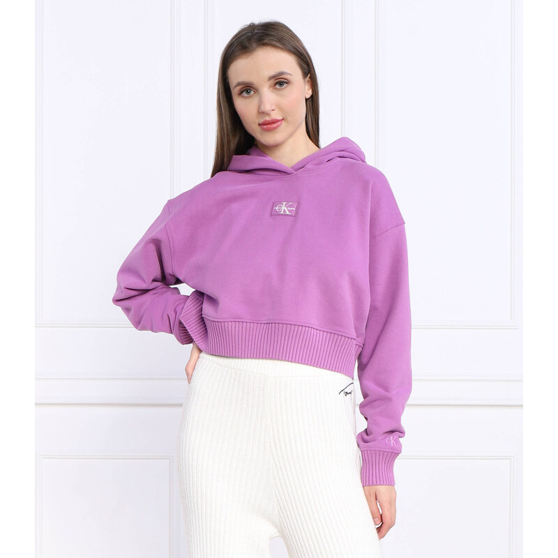 Calvin Klein Jeans Mikina BADGE WIDE SLEEVES | Cropped Fit