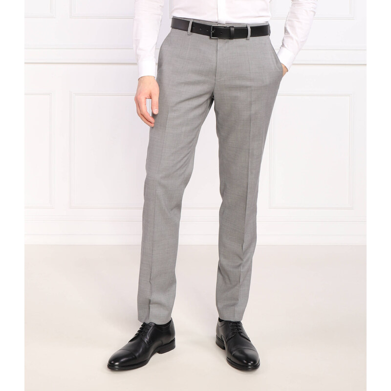 BOSS BLACK vlněné kalhoty h-genius-mm-224 | slim fit