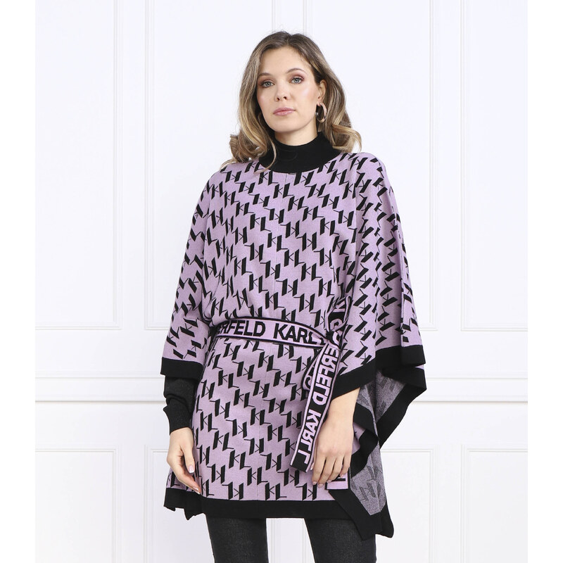 Karl Lagerfeld Pončo | Relaxed fit | s příměsí vlny