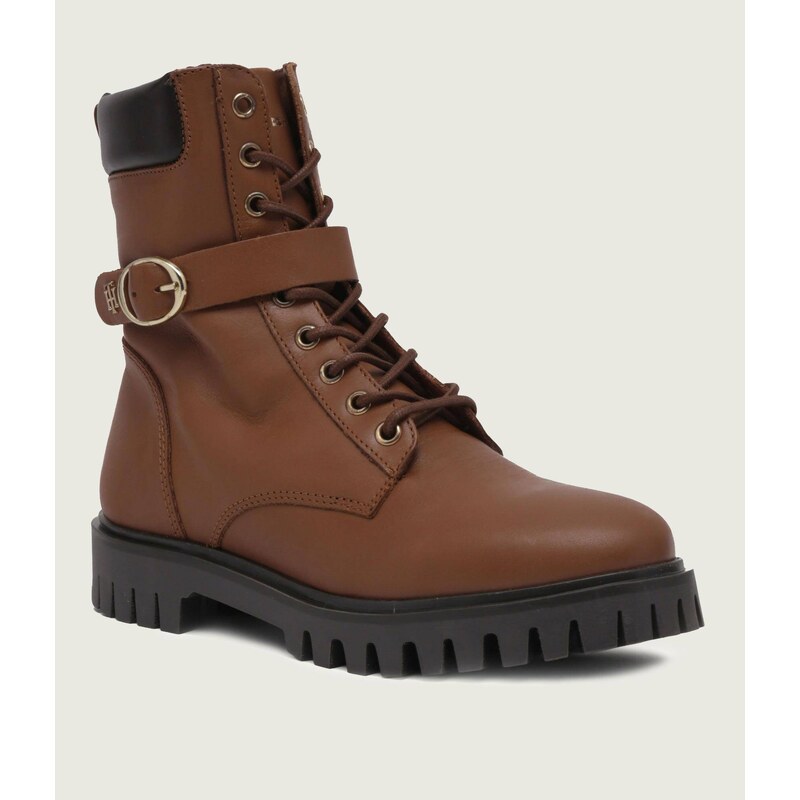 Tommy Hilfiger Kožené kotníkové boty
