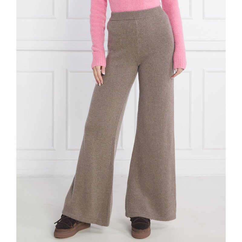 Beatrice B Úpletové kalhoty | flare fit s přídavkem vlny a