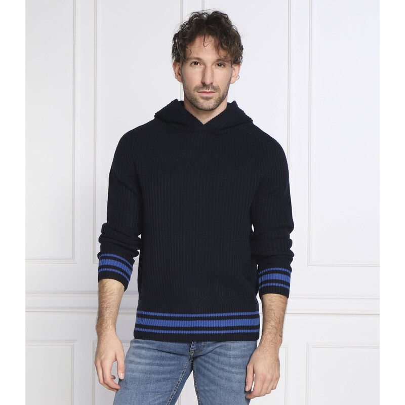 BOSS BLACK vlněný svetr lampione | regular fit