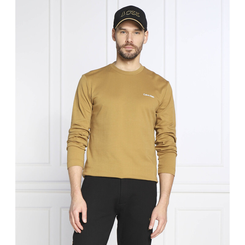 Calvin Klein Tričko s dlouhým rukávem MICRO LOGO | Slim Fit