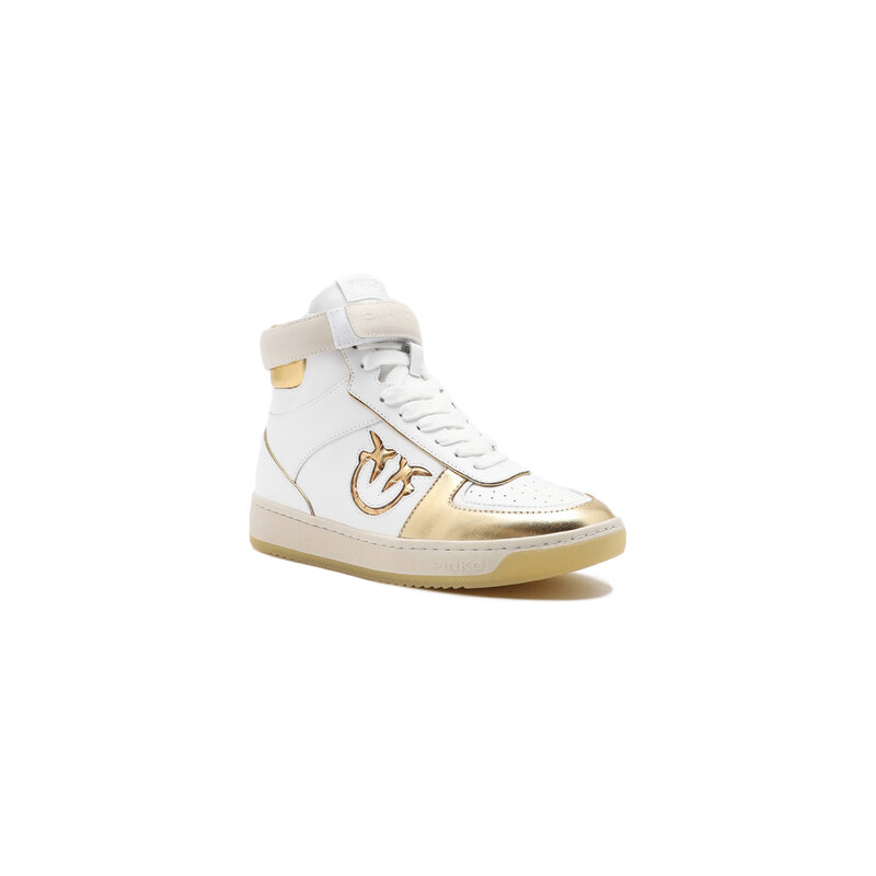 Pinko Kožené tenisky Lorena Basket Hi 74731802