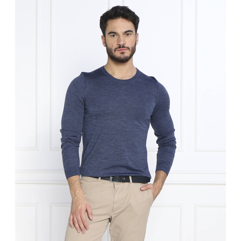 BOSS BLACK vlněný svetr leno-p | slim fit