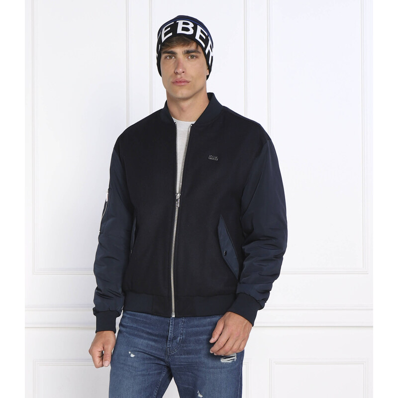 Karl Lagerfeld vlněná bunda bomber | regular fit | s příměsí