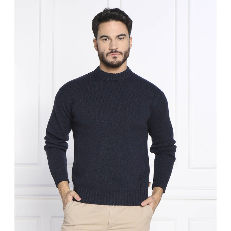 BOSS ORANGE vlněný svetr ashetland | slim fit