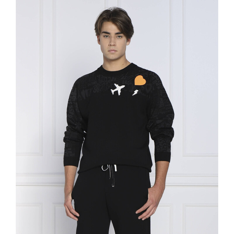 BOSS GREEN Svetr Rollami | Regular Fit | s příměsí vlny