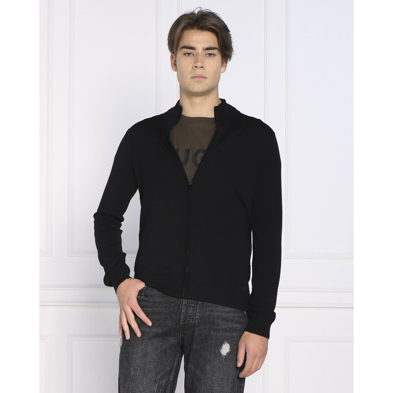 HUGO vlněný svetr san jorge-m | slim fit