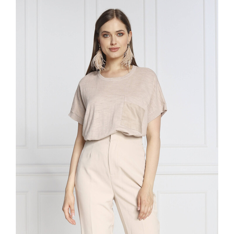 DKNY Halenka | Oversize fit přidáním lnu