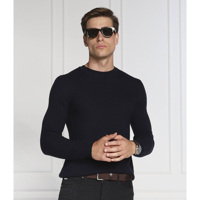 Emporio Armani Svetr | Slim Fit | s příměsí vlny