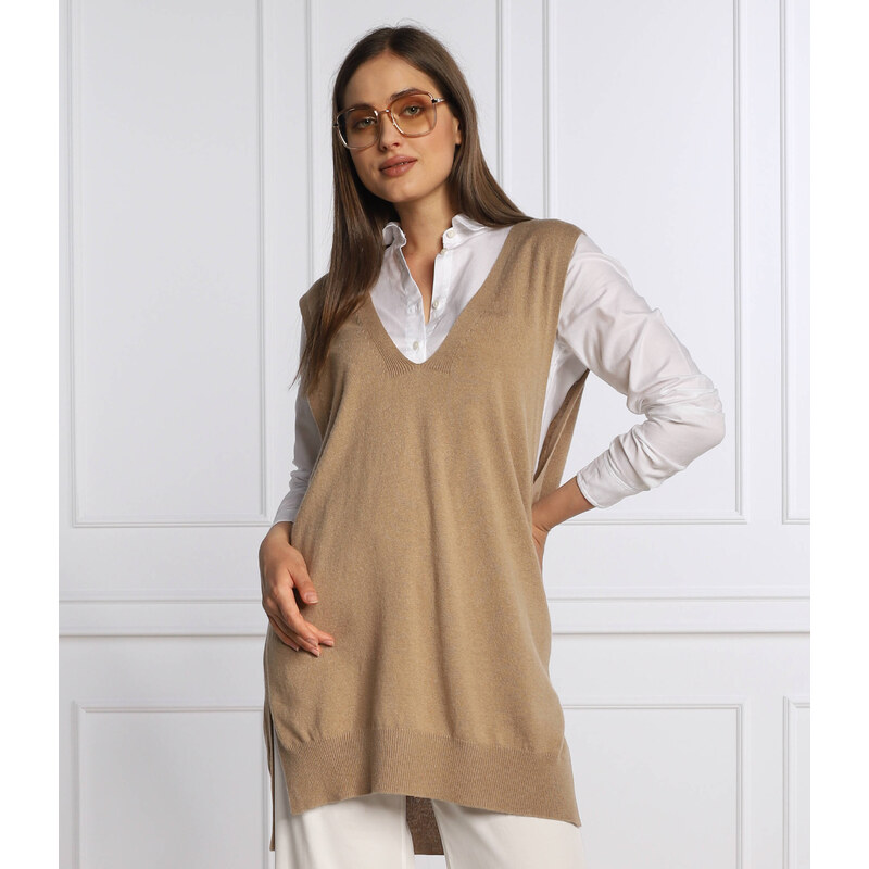 RIANI Vlněný vesta | Relaxed fit |s příměsí hedvábí 72009681