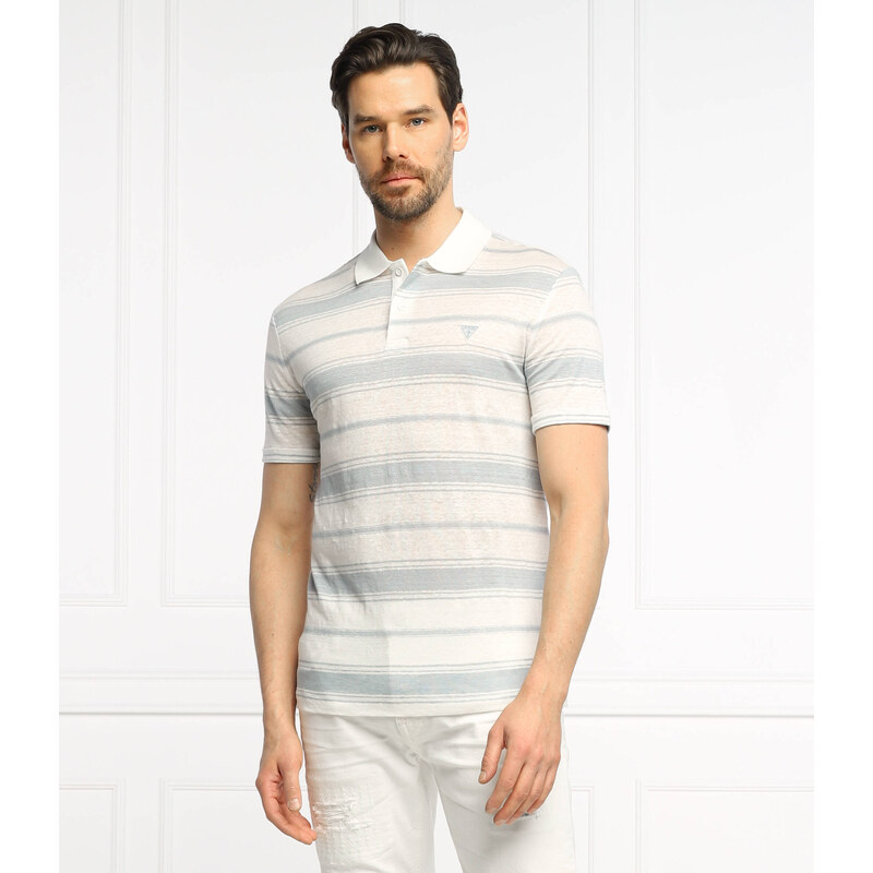 GUESS Lněné polokošile JOSU | Regular Fit