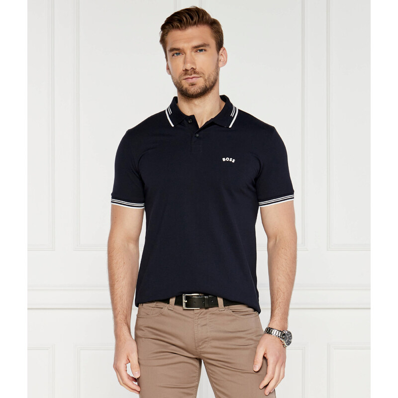 BOSS GREEN Polokošile Curved | Slim Fit | stretch