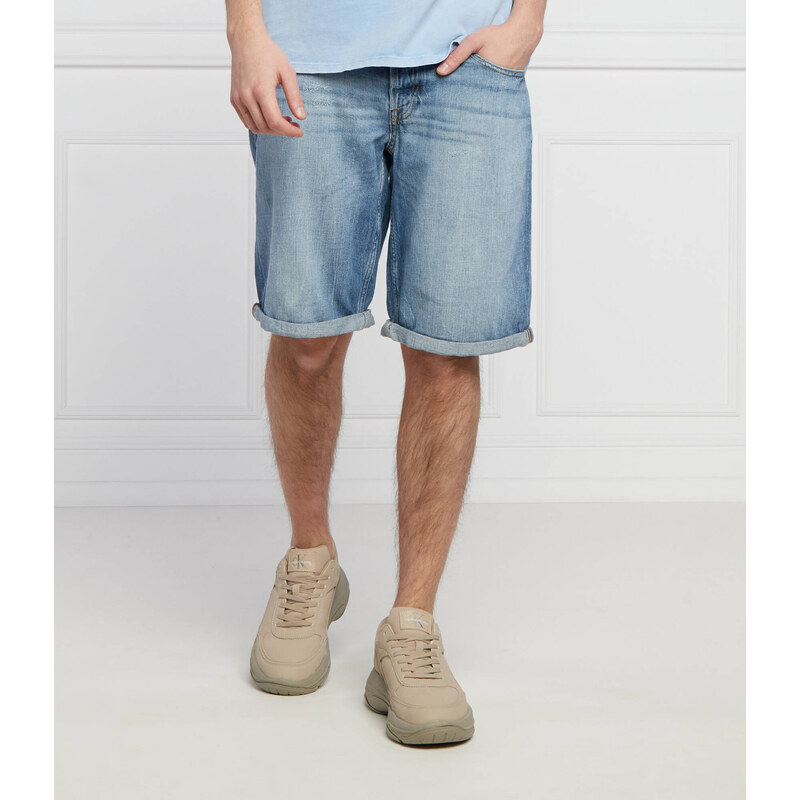 GUESS Šortky Sonny | Regular Fit přidáním lnu