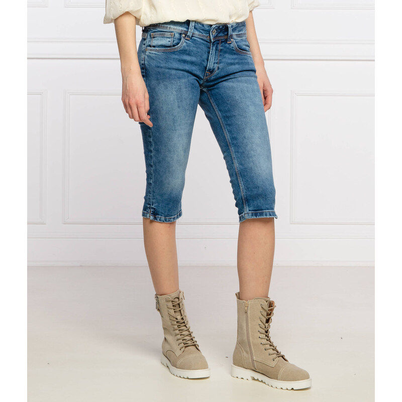 Pepe Jeans London Šortky SATURN CROP | Skinny fit | denim 58504063