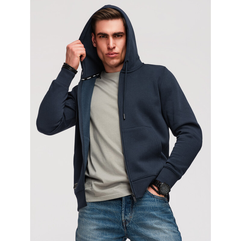 Ombre Mens unbuttoned BASIC sweatshirt - navy blue