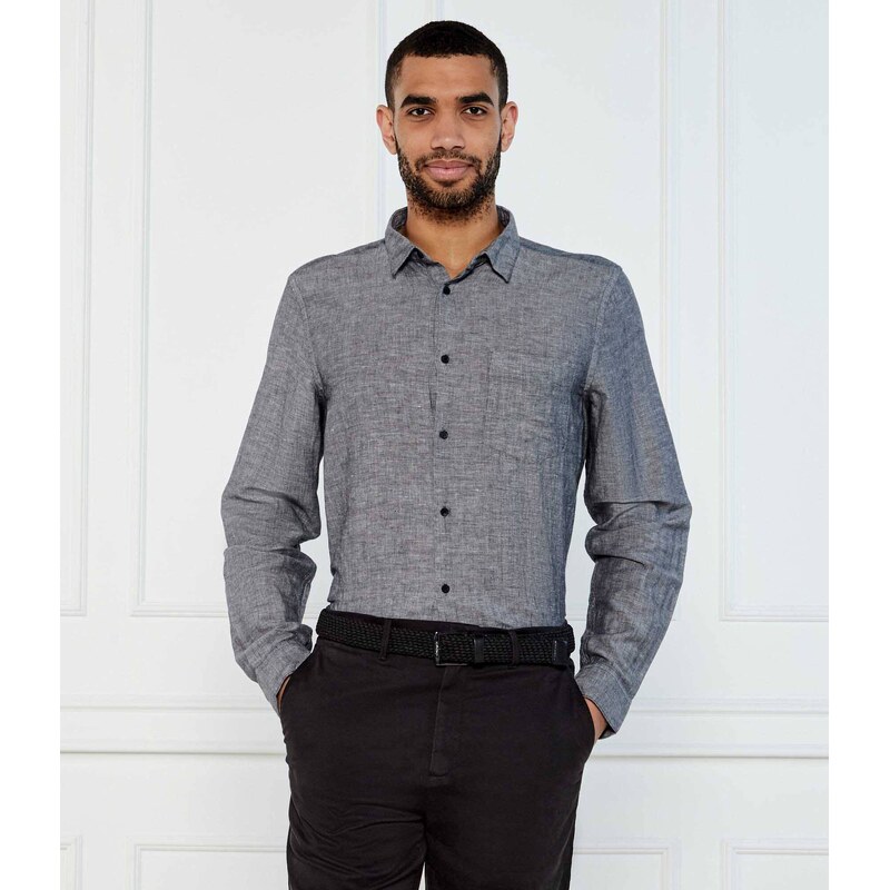 Calvin Klein Lněná košile | Slim Fit