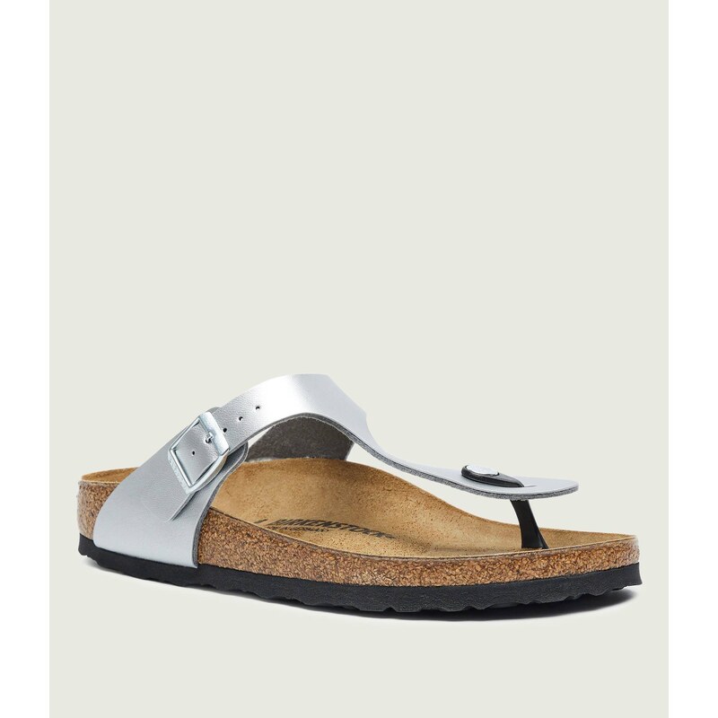 Birkenstock Žabky Gizeh s přídavkem kůže | narrow fit