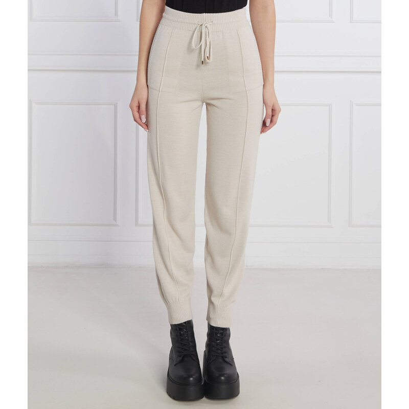Patrizia Pepe Úpletové kalhoty | Regular Fit | s příměsí vlny 115607604
