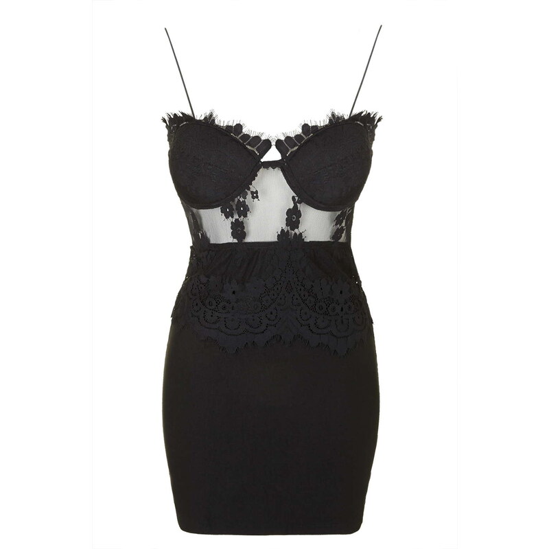 Topshop **Lace Bust Mini Bodycon Dress by Rare