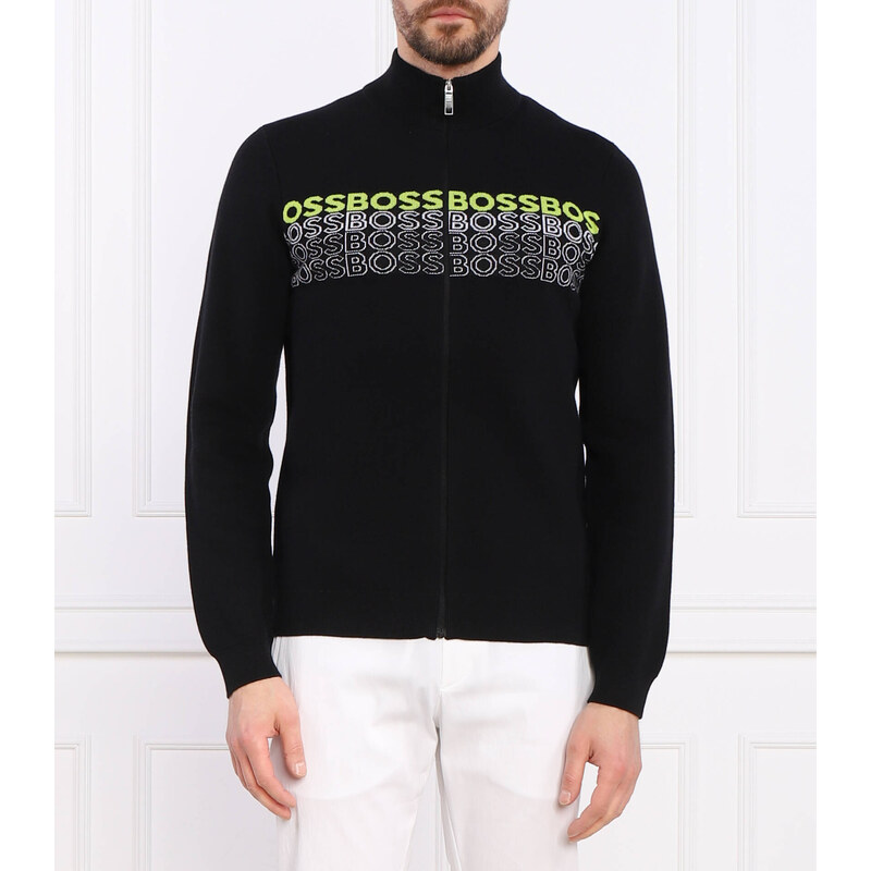 BOSS GREEN Svetr Zightek | Regular Fit | s příměsí vlny