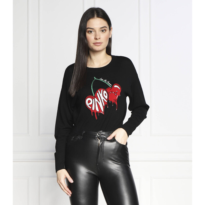 Pinko vlněný svetr mercurio maglia 100 wo + jacqu | regular fit