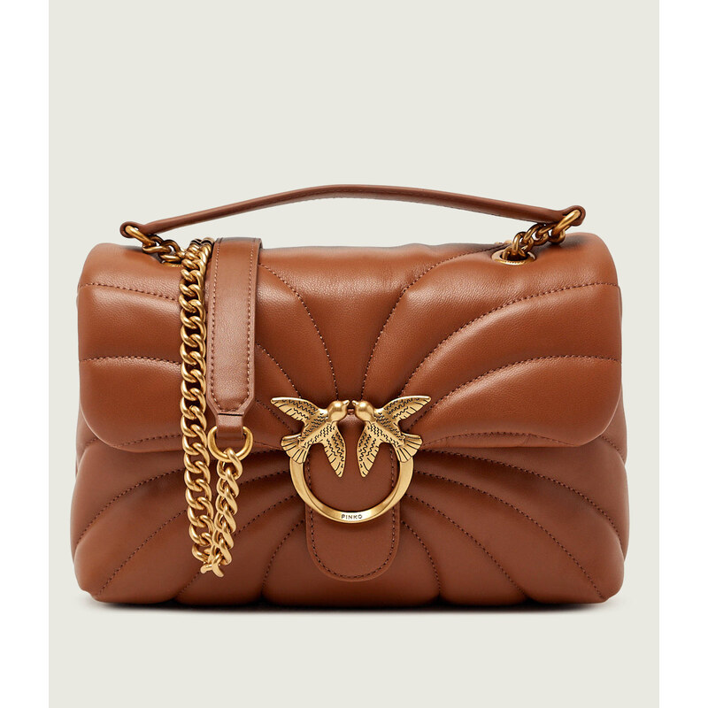 Pinko Kožená kabelka na rameno LOVE PUFF CLASSIC CL