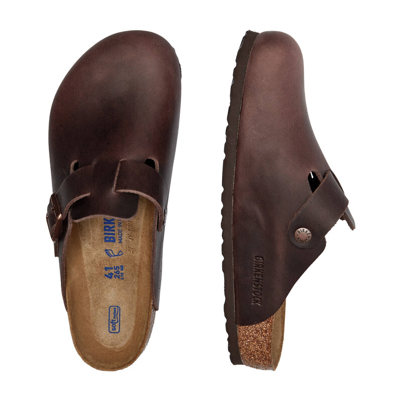Birkenstock Kožené pantofle typu mules Boston SFB LEOI Habana | regular fit