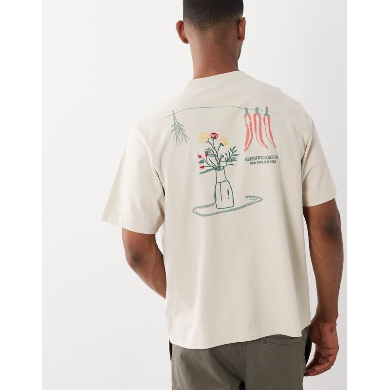 Abercrombie & Fitch chillis back graphic t-shirt in beige-Neutral 115735111