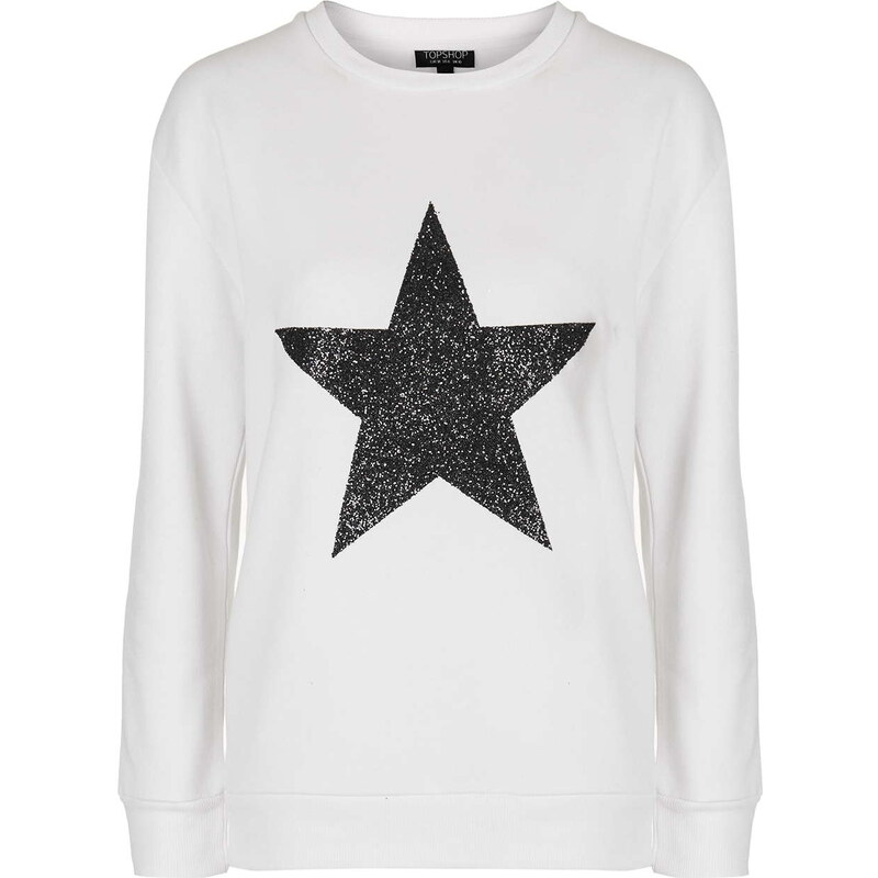 Topshop Glitter Star Sweatshirt