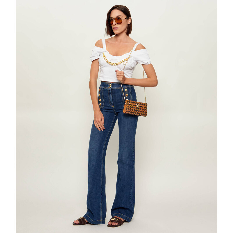 Michael Kors Kožená crossbody kabelka/psaníčko Hamilton Moderne