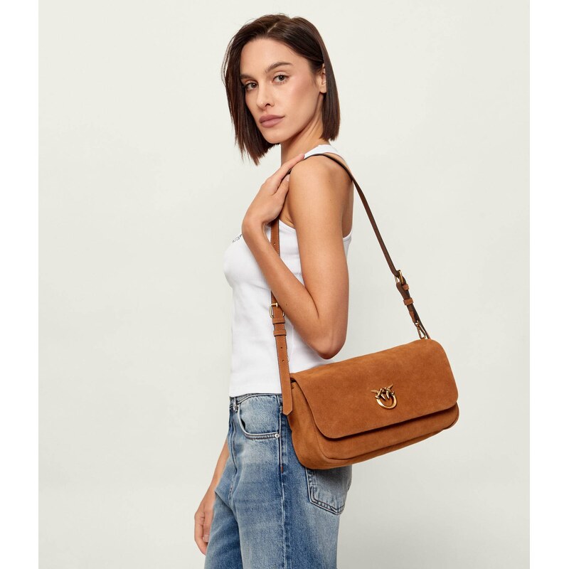 Pinko Kabelka na rameno CLICK SOFT HANDLE | semiš