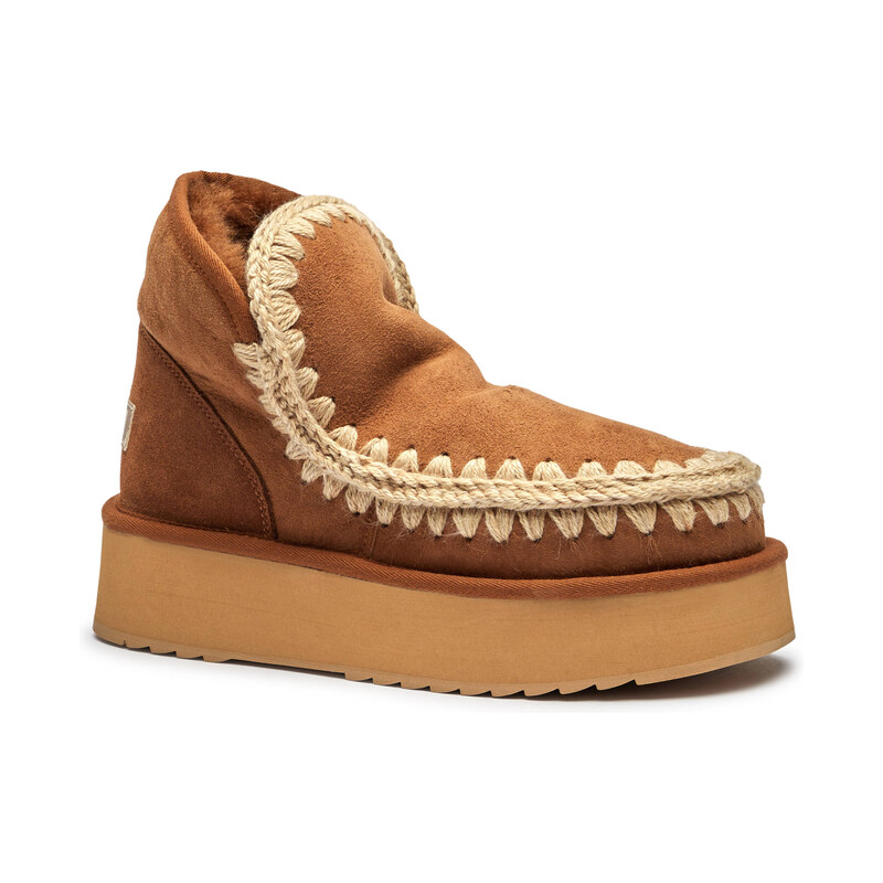 MOU Sněhule Mini Eskimo Platform | vlna | semiš 101153118