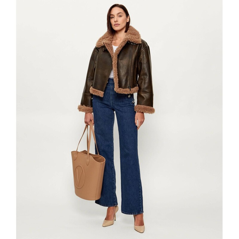 GUESS Oteplená bunda YOLENE | shearling | regular fit