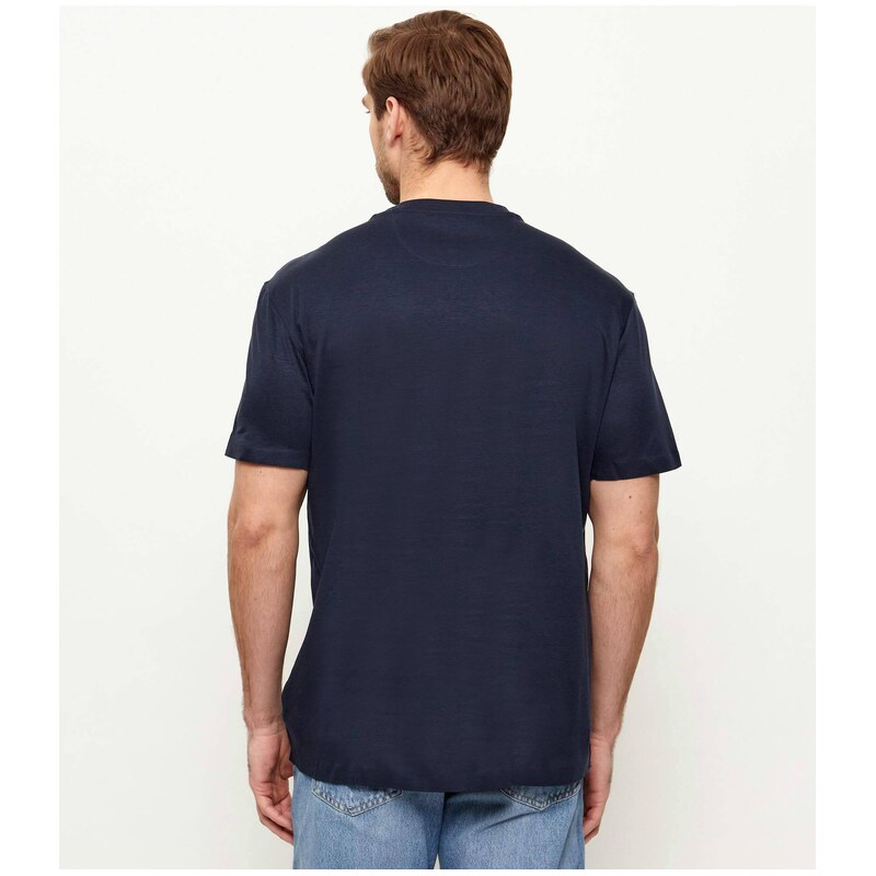 GUESS Tričko | regular fit |s příměsí hedvábí