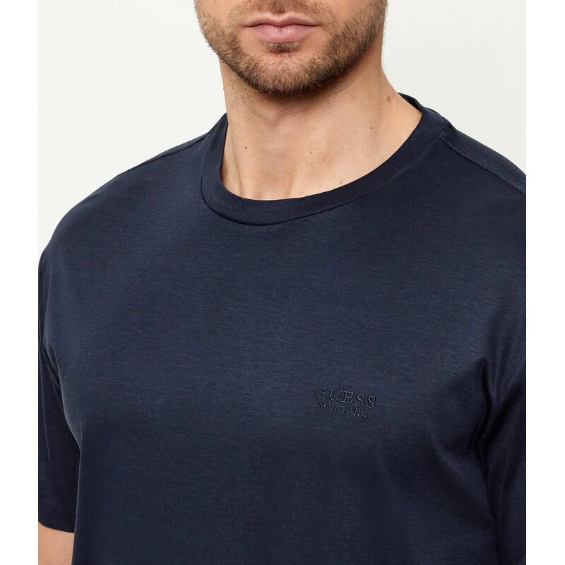 GUESS Tričko | regular fit |s příměsí hedvábí