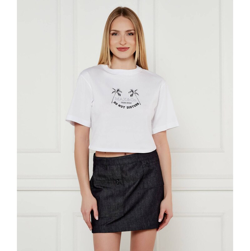 MAX&Co. Tričko BABELE OPTICAL | Cropped Fit 104497782