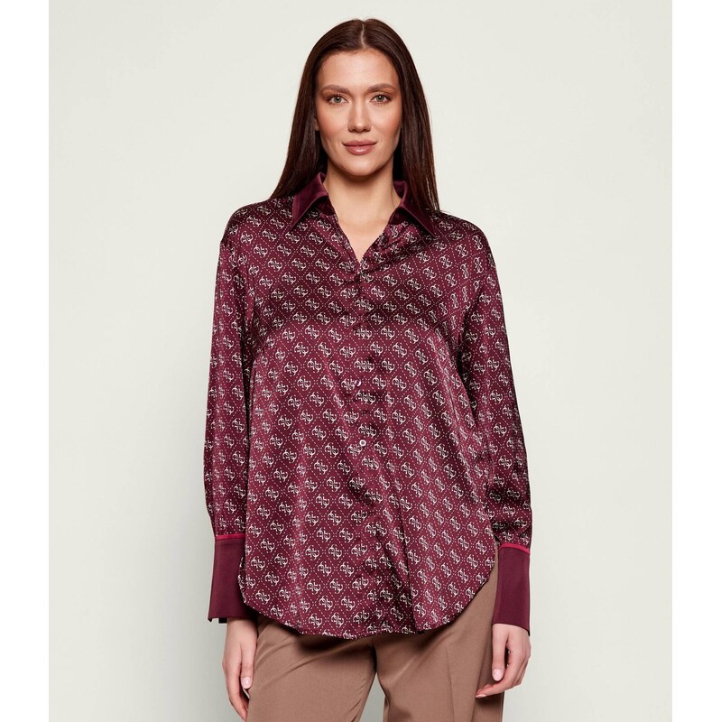 GUESS Saténová košile ALEXANDRA | regular fit
