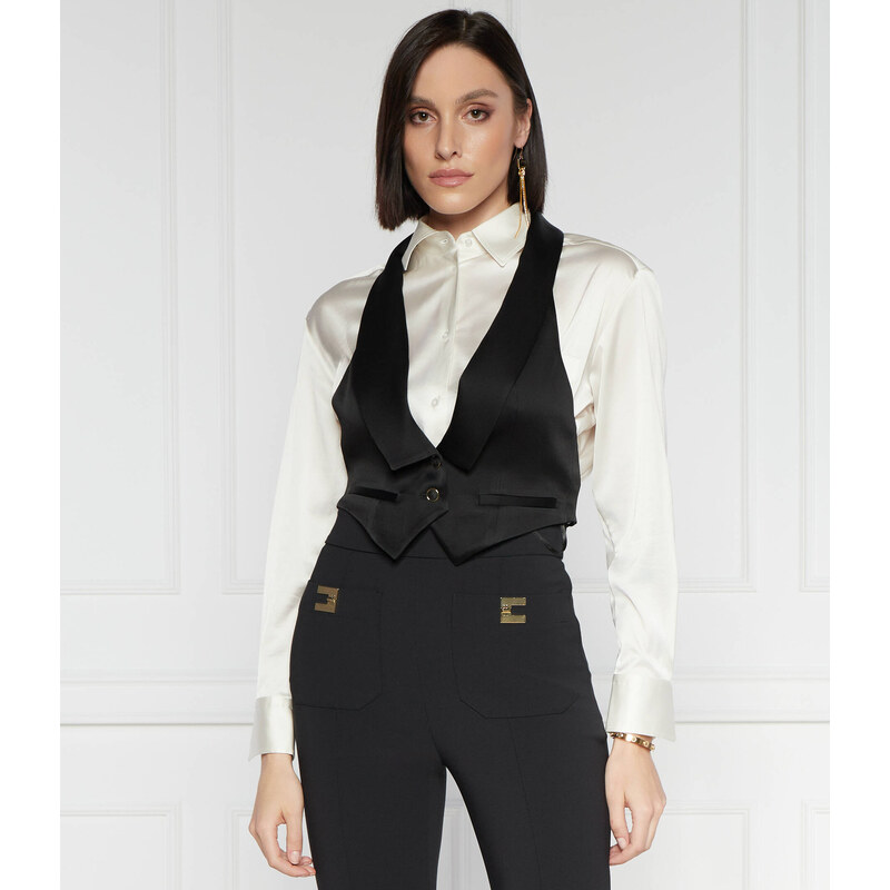 Elisabetta Franchi Saténová vesta | Regular Fit