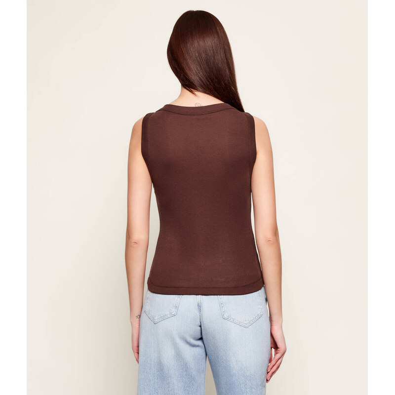 GUESS Top TINA | Slim Fit | s přídavkem hedvábí a vlny