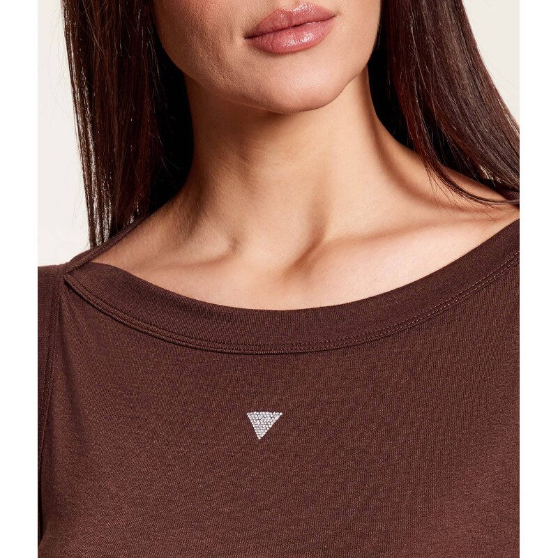 GUESS Top TINA | Slim Fit | s přídavkem hedvábí a vlny