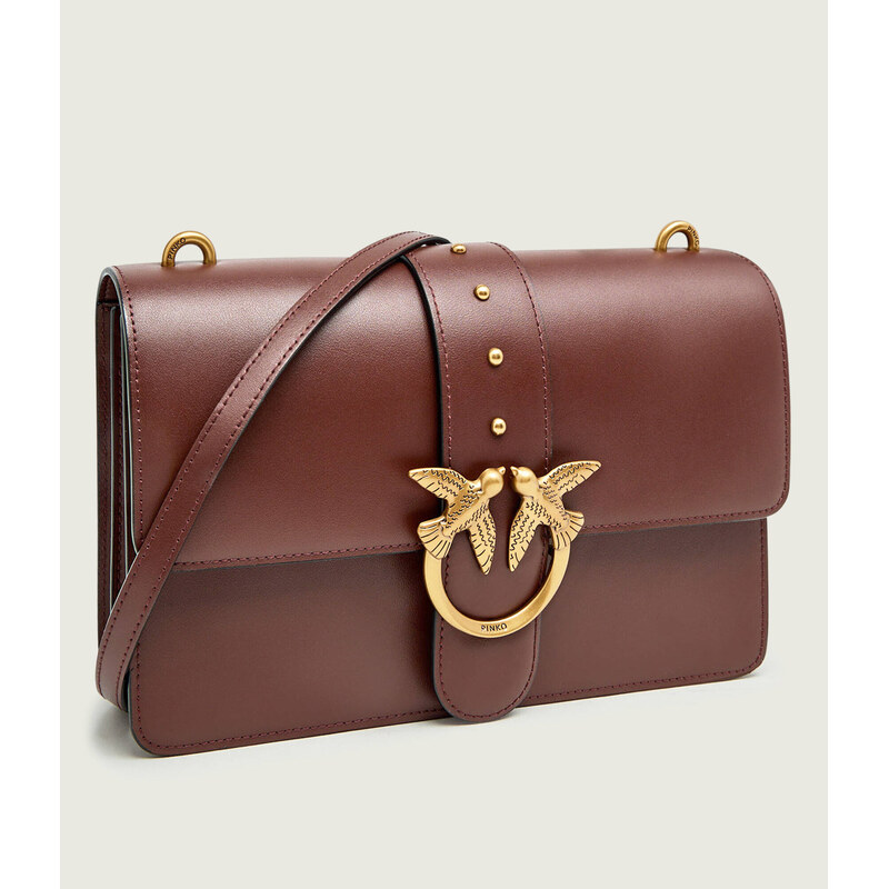 Pinko Kožená crossbody kabelka LOVE ONE CLASSIC