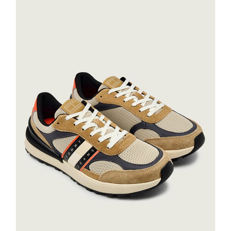 Tommy Jeans Tenisky TJM TECHNICAL RUNNER ESS | semiš
