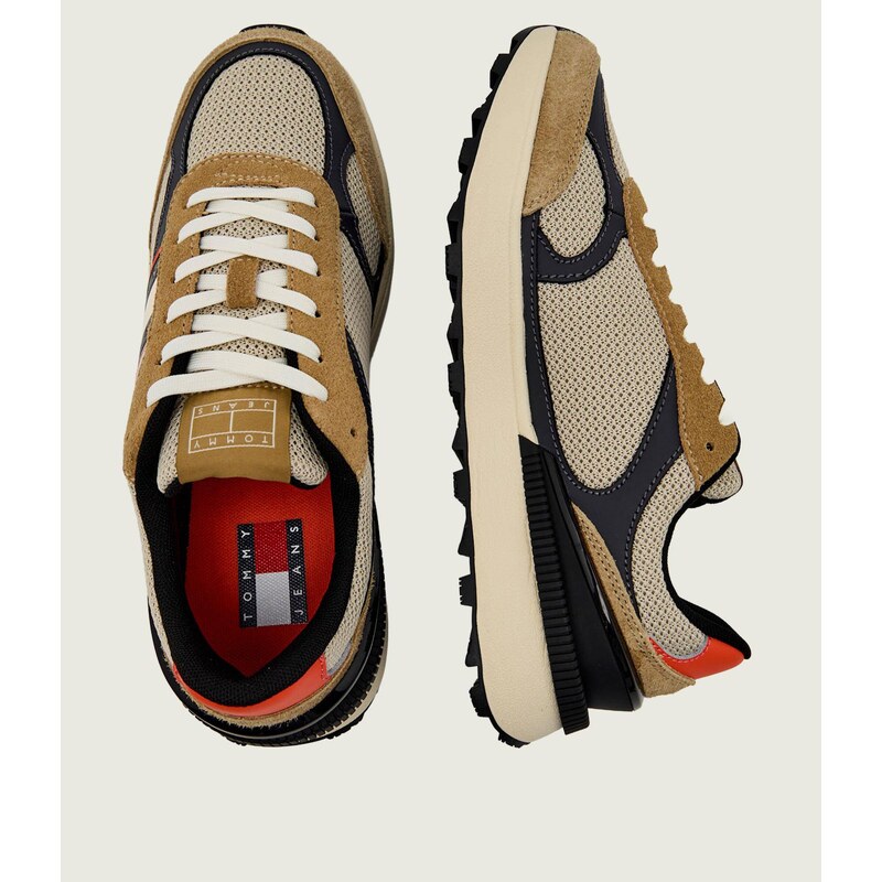 Tommy Jeans Tenisky TJM TECHNICAL RUNNER ESS | semiš